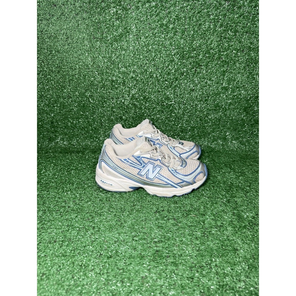 New Balance 740 Toddler Size 13C Blue Grey Walking Shoes Bungee Lace Sneakers